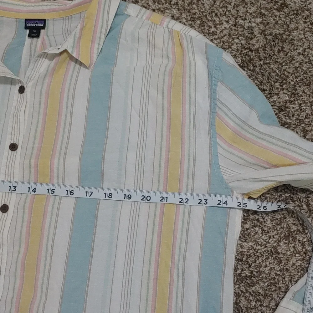 Patagonia Striped Long Sleeve Button Up Shirt Women's Size XL - Picture 5 of 7